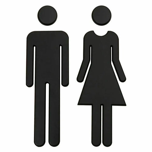 Toilet gender symbols - black