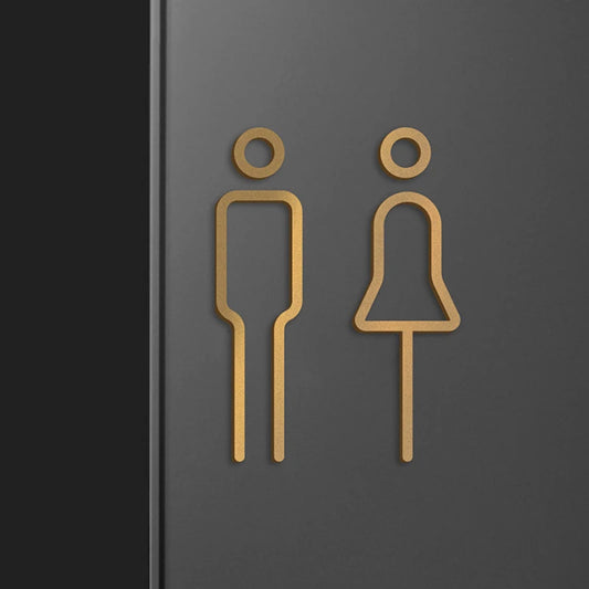 Black & Gold Toilet Sign