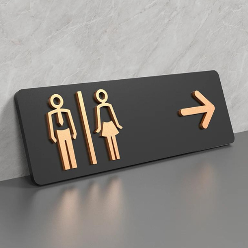 Toilet gender symbols - Black/Gold