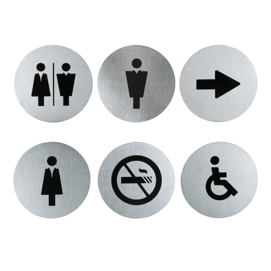 Stainless Steel Toilet Sign Multipack